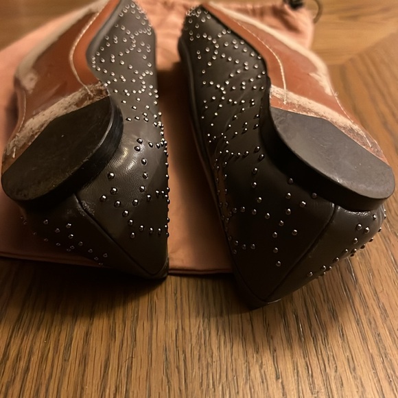 Alaia Ballet Flats Size 39 Grey Silver Studs - Picture 8 of 9